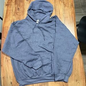 Gilden Men's Blue Hoodie Sweater Size M